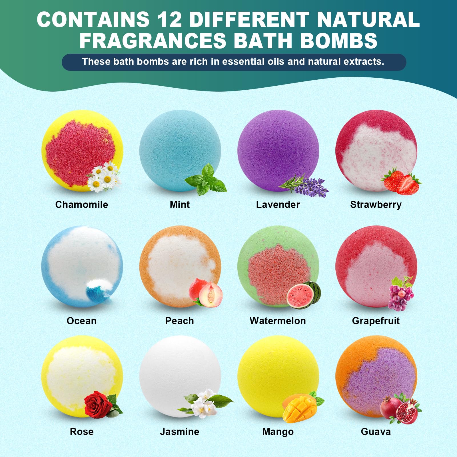 HAISHAN SHOWER bombe de bain arômes floraux et fruits pour détente