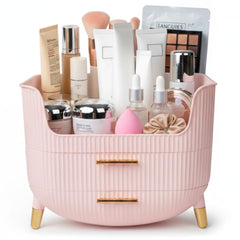 HALAFE organisteur maquillage avec tiroirs rose pour dressing chic et organisé.