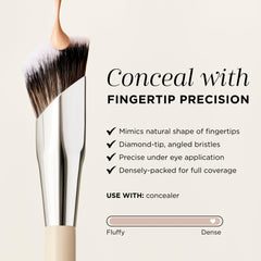 Pinceau HALEYS pour mélange sans traces sur crème, liquide et poudre.