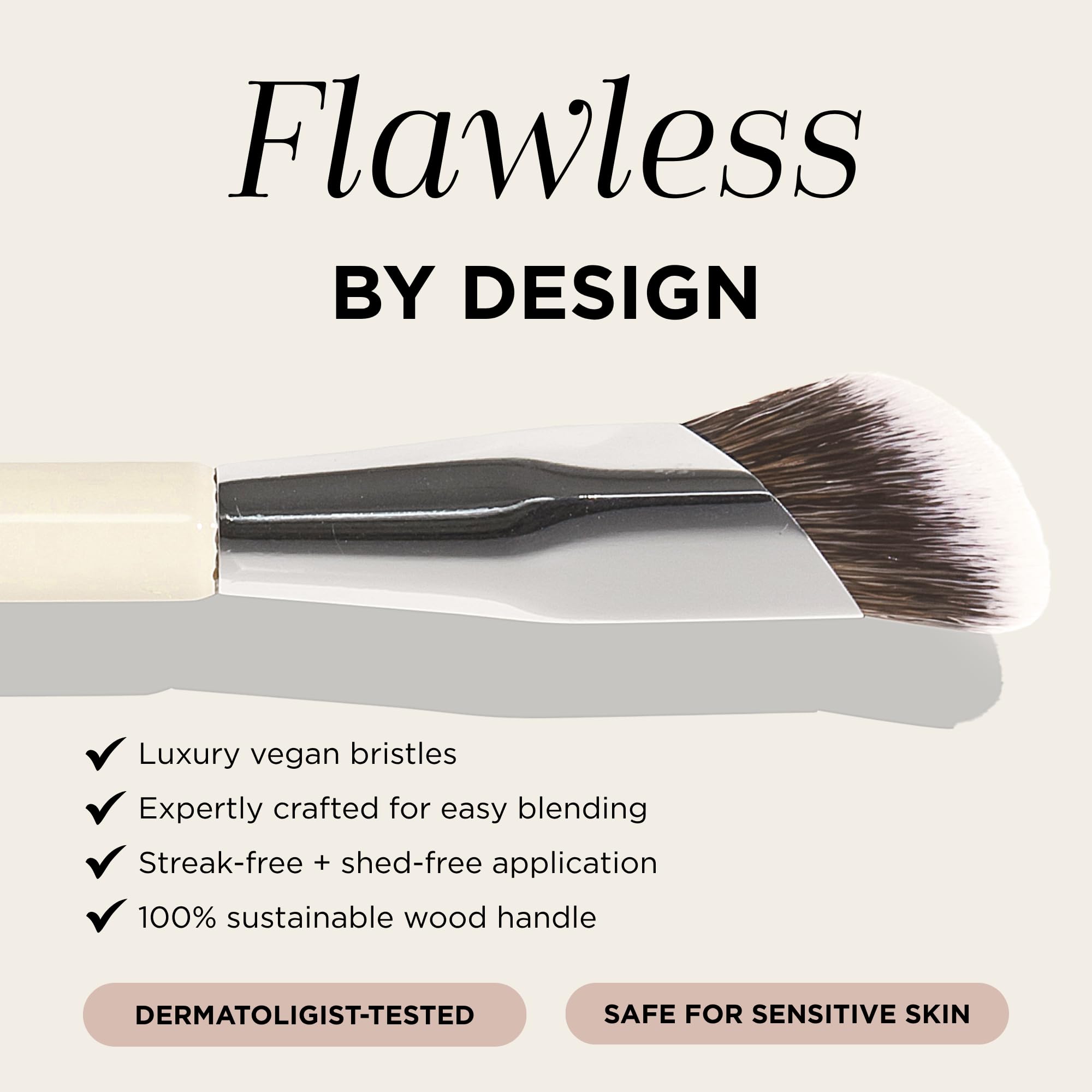Pinceau vegan cruelty-free HALEYS, compact et portable.