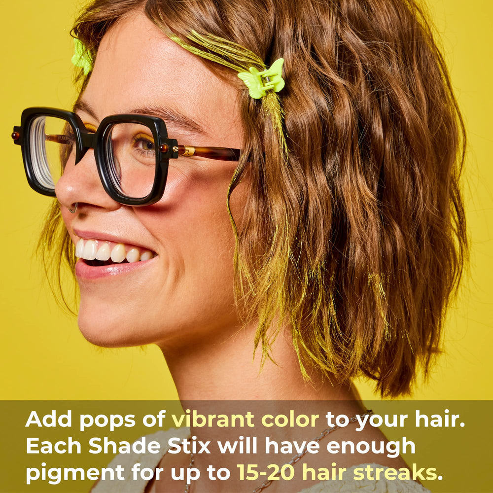 Hally Hair Shade Stix jaune dépose une couleur vive sur les mèches