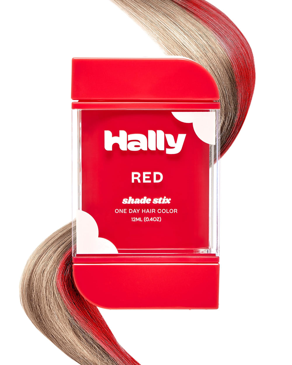 Hally Hair Shade Stix rouge avec applicateur intégré pour une application rapide