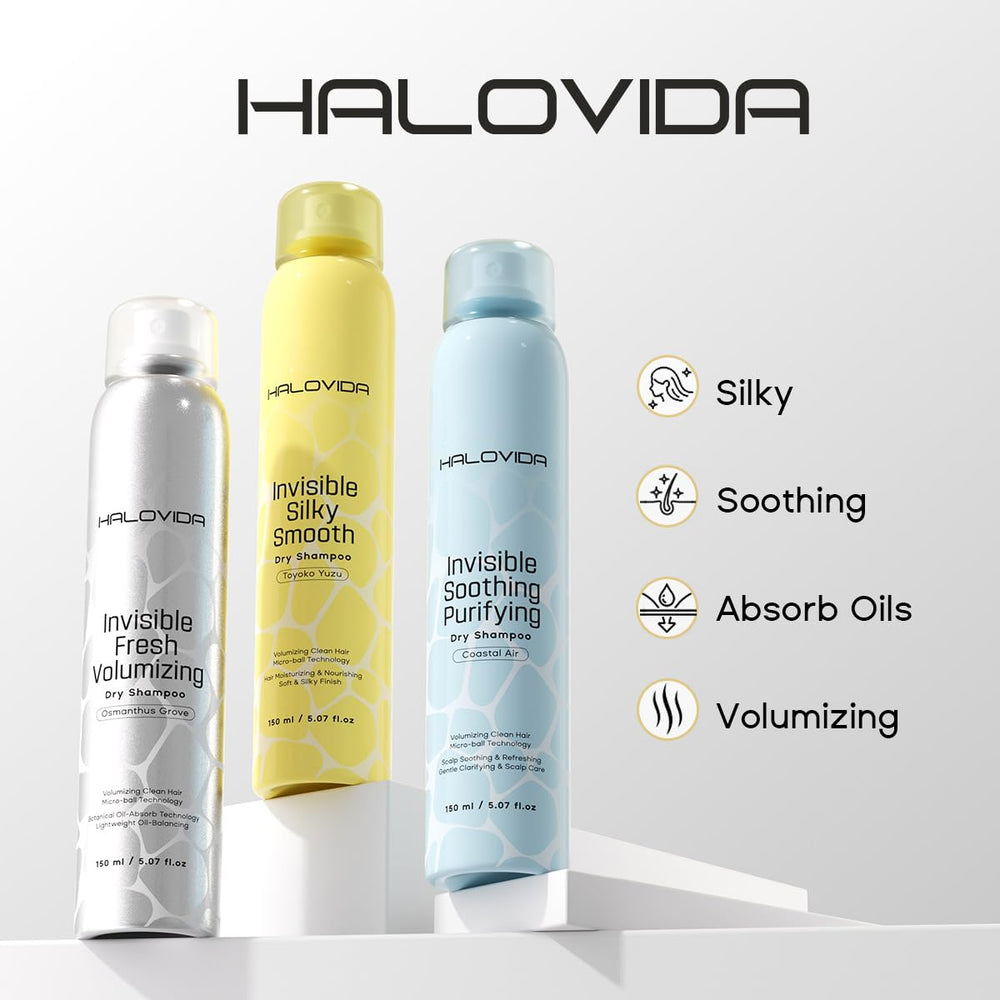 HALOVIDA Shampooing Sec Invisible Yuzu, utilisation pratique en routine quotidienne