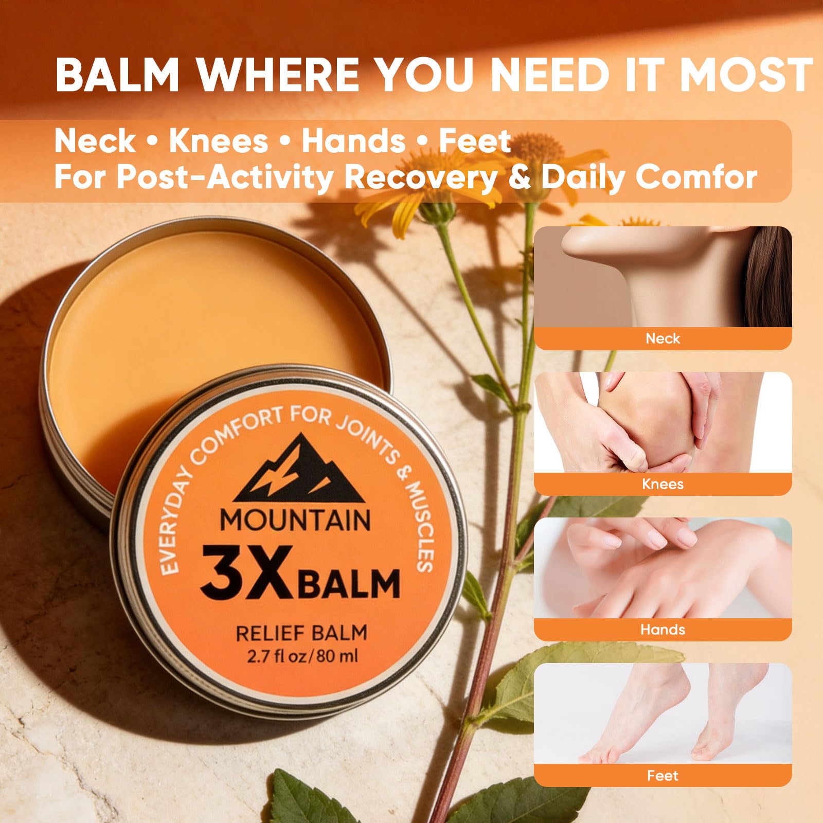 Halpilt Mountain 3X Balm - Arnica et Camphre pour une sensation rafraîchissante