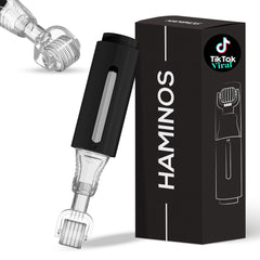 HAMINOS Derma Roller avec réservoir intégré pour application instantanée du sérum sur la peau