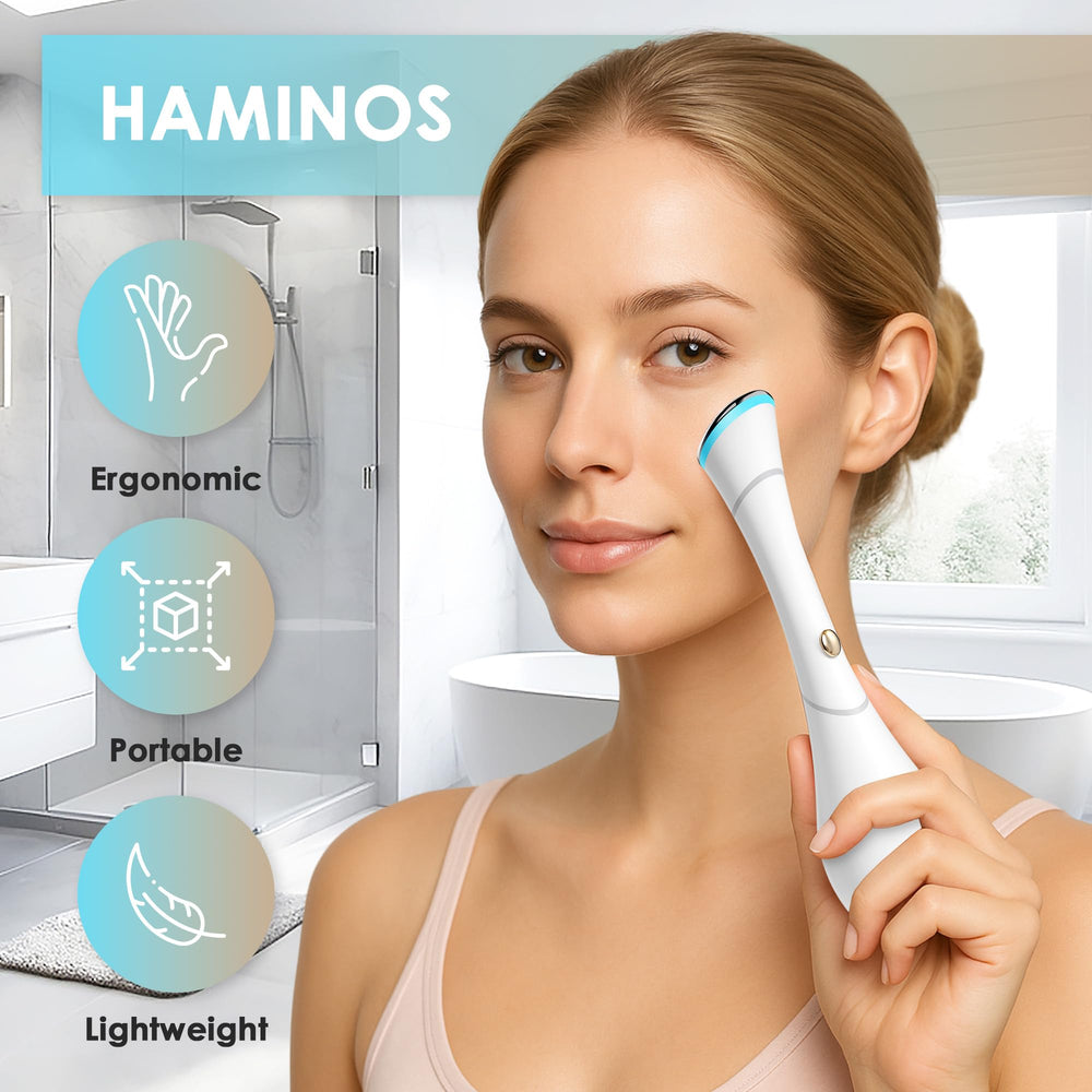 HAMINOS Masseur yeux – design léger et ergonomique pour usage confortable.