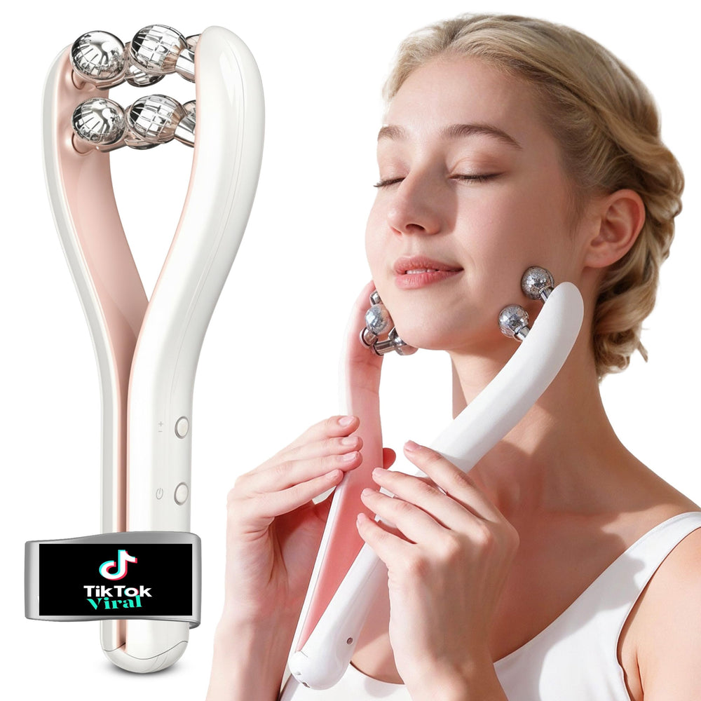 HAMINOS Massageur microcourant visage avec rouleaux 3D pour contour ferme