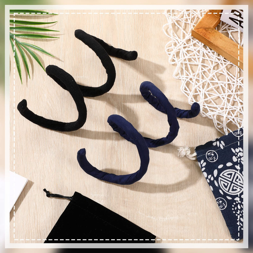 Coiffure haute avec bande spiral Hanaive pour look soigné.