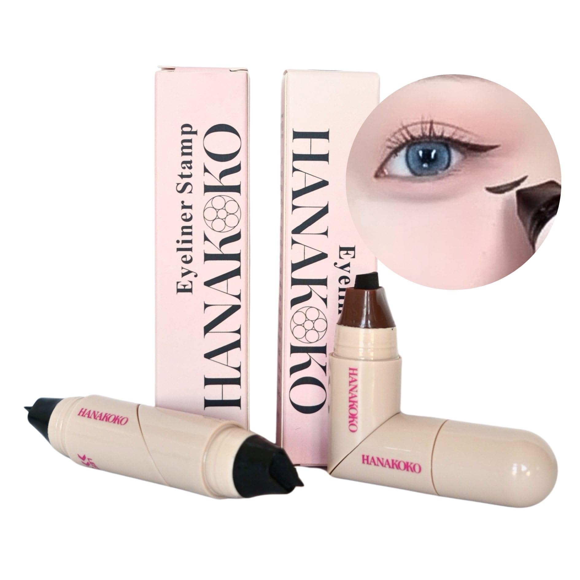 Hanakoko tampon-trait-yeux rotatif deux prises: prise en main confortable et trait net.