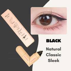 Hanakoko tampon-trait-yeux rotatif noir et marron: pigment durable pour tenues quotidiennes.