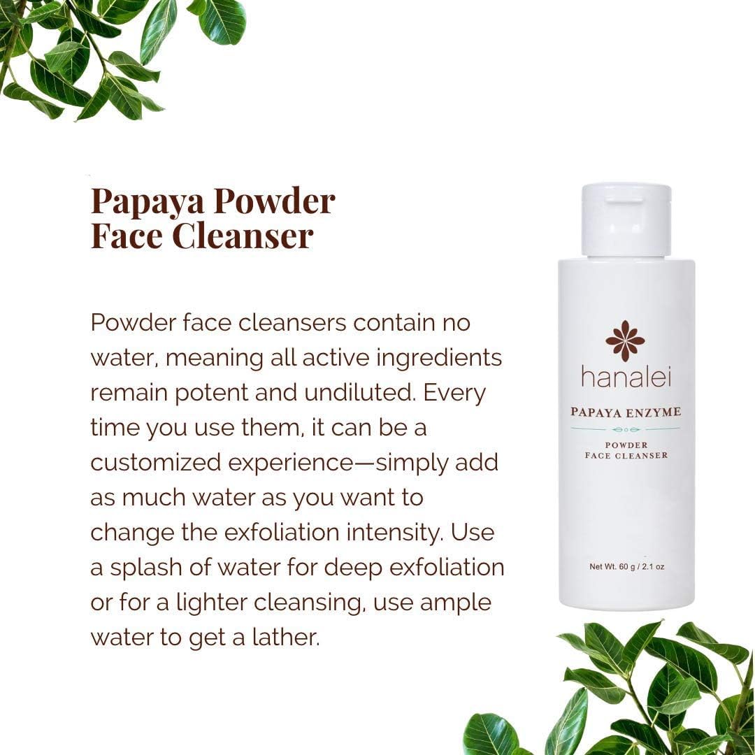Hanalei Papaya Poudre Visage Botanique hawaïenne pour peaux sensibles
