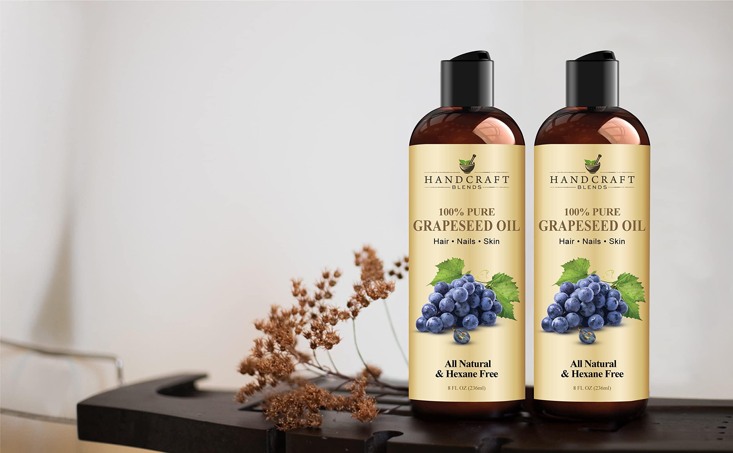 Sans hexane et sans cruauté animale Handcraft Blends huile de raisin