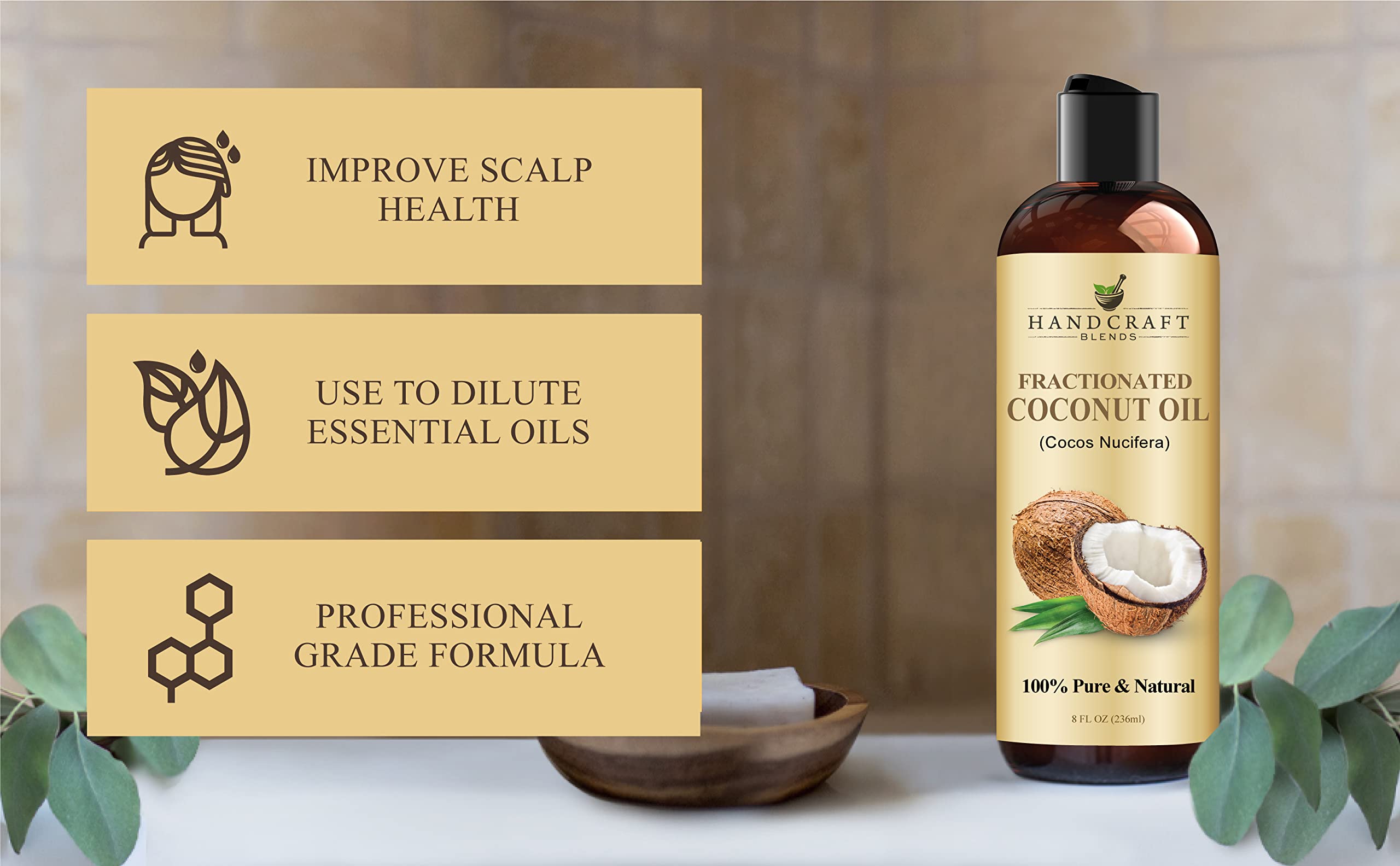 Massage corporel avec cette huile légère Handcraft Blends.