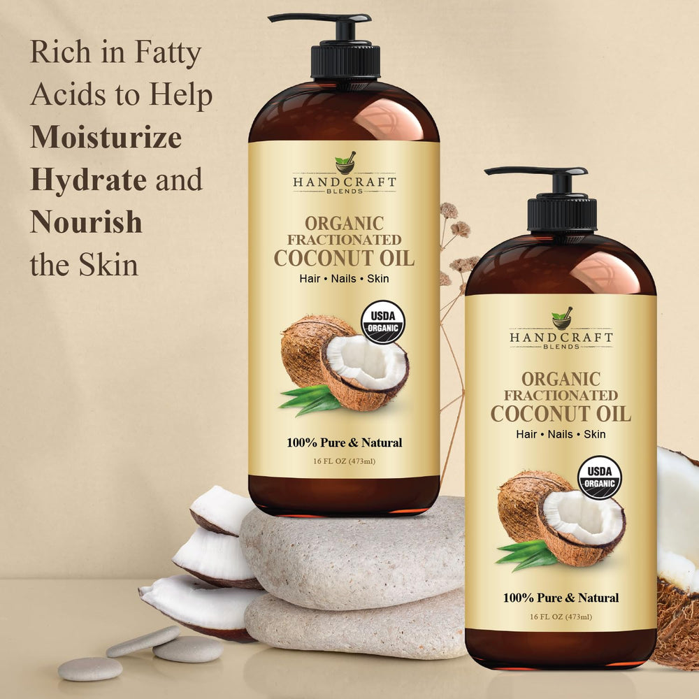 Massage doux – Handcraft Blends huile coco fractionnee, texture satinée et relaxante.