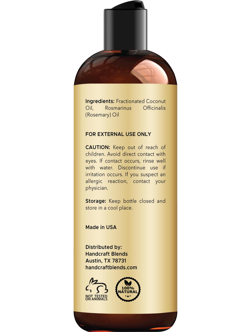 Handcraft Blends huile coco fractionnée, peau douce et hydratée.