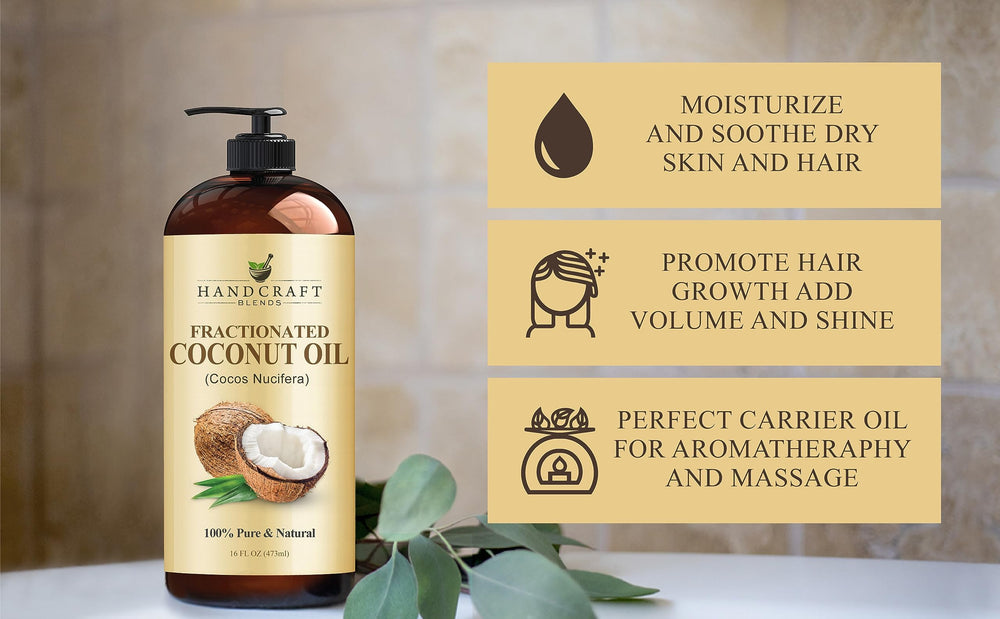 Handcraft Blends huile coco fractionnée, adaptée pour chiens et animaux