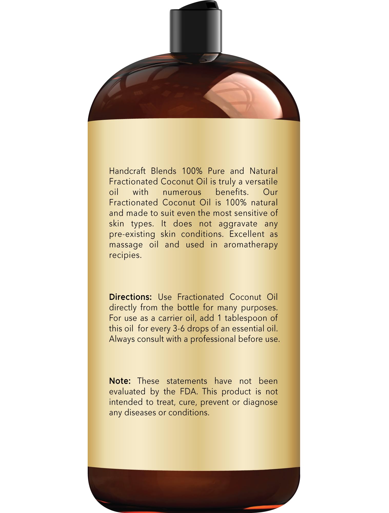 Handcraft Blends huile de coco fractionnée cheveux éclat et brillance naturelle.
