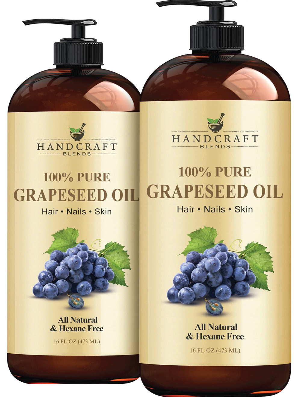 Handcraft Blends huile de pépins de raisin – bouteille pressée à froid, hydratation légère.