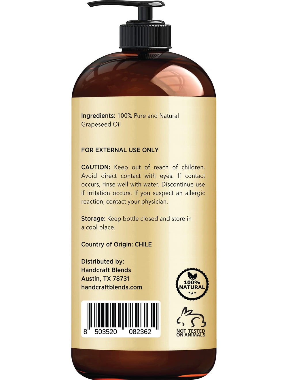Handcraft Blends huile de pépins de raisin – soin visage et corps non gras.