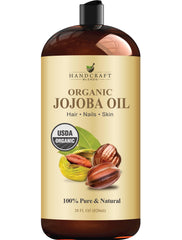 Huile Handcraft Blends Jojoba en bouteille — hydratation douce pour peau et visage.