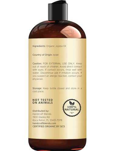 Étiquette Handcraft Blends sur l'emballage, signe de pureté biologique.