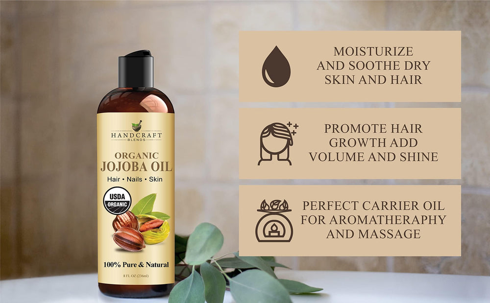 Handcraft Blends Huile de jojoba, huile porteuse idéale pour massage aromathérapeutique.