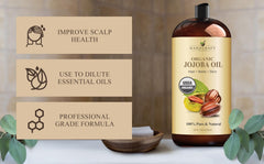 Massage avec huile Handcraft Blends Jojoba — texture lisse et non grasse.