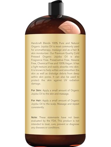 Huile Handcraft Blends Jojoba — première pression à froid pour préserver les nutriments.