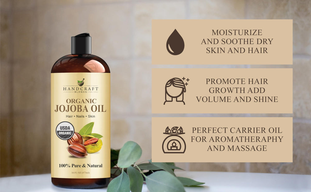 Soin cheveux Handcraft Blends: huile jojoba nourrissante pour cuir chevelu et longueurs.
