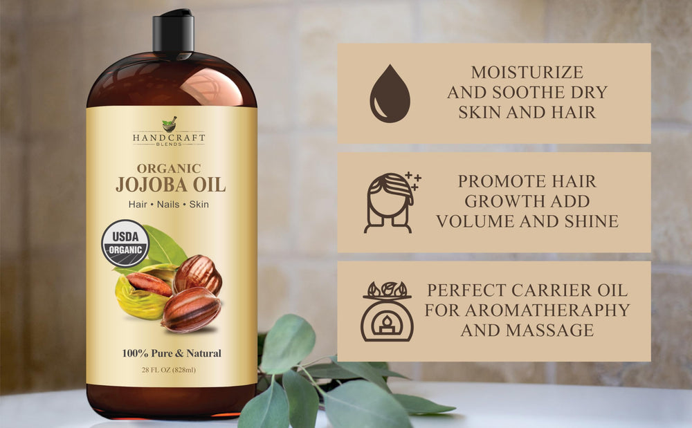 Soin visage Handcraft Blends Jojoba — pénétration rapide pour une peau douce.