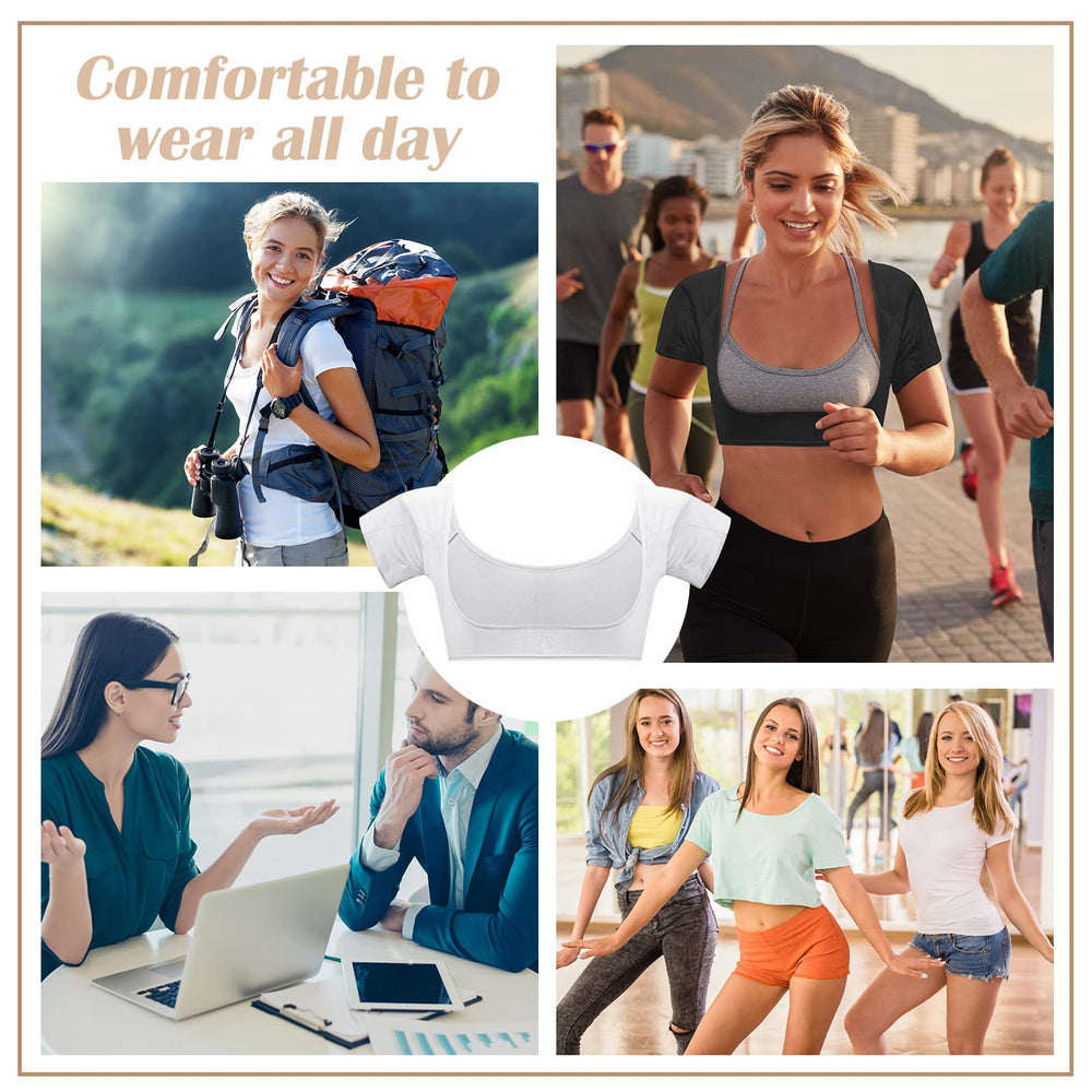 Handepo sous-veste sport aisselles noir, absorbeur de sueur efficace.