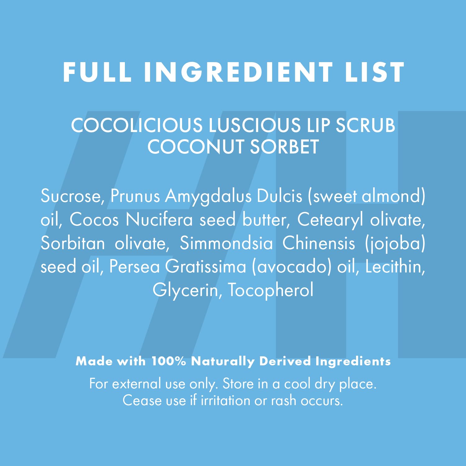 Routine soins lèvres Handmade Heroes, gommage coco pour préparer les lèvres avant le soin.