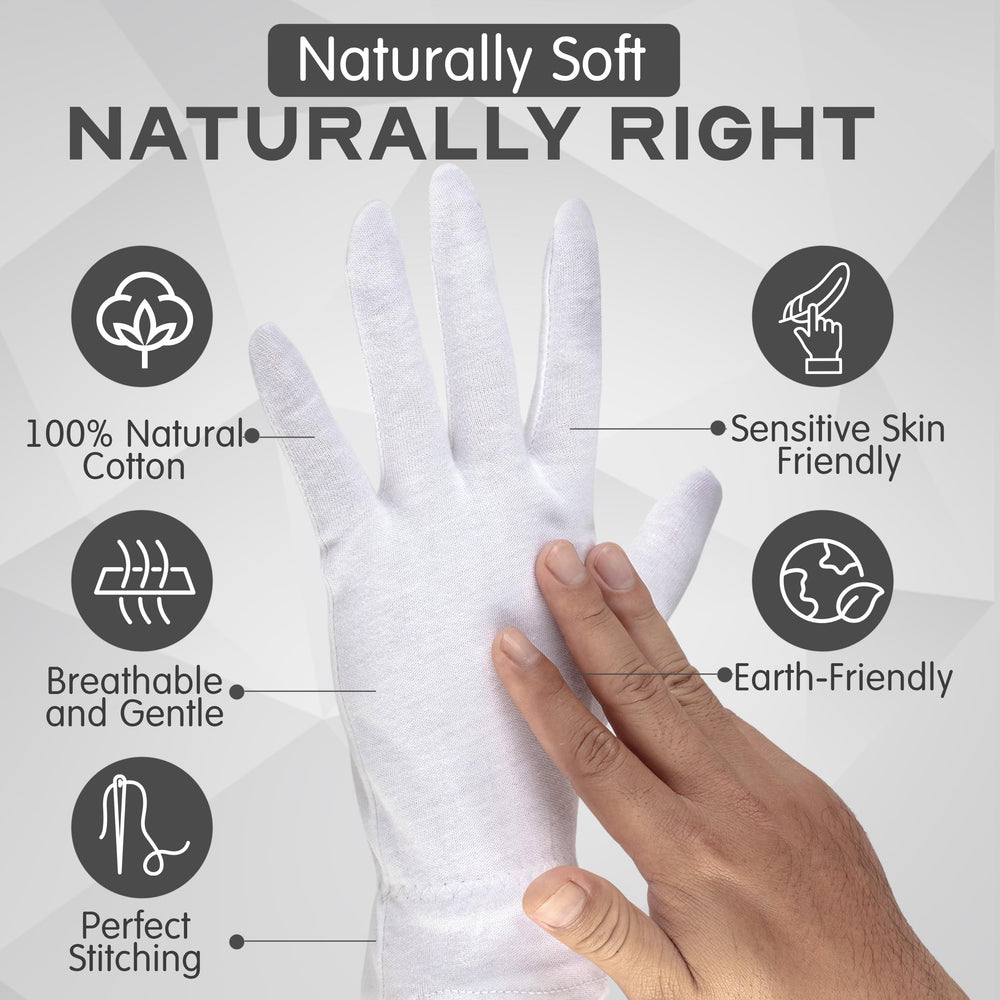 HandsAllright gants coton blanc hydratation des mains pendant le sommeil