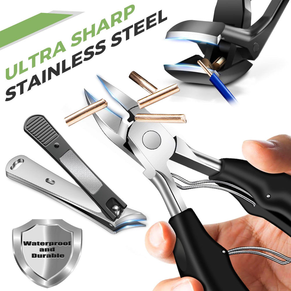 HANDWENG coupe-ongles ensemble six en un etui cuir : kit complet dans un étui élégant