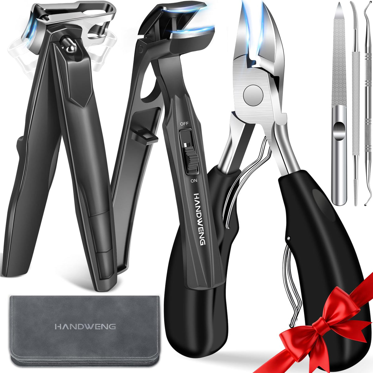 HANDWENG coupe-ongles épais avec ouverture 37 mm pour une coupe efficace