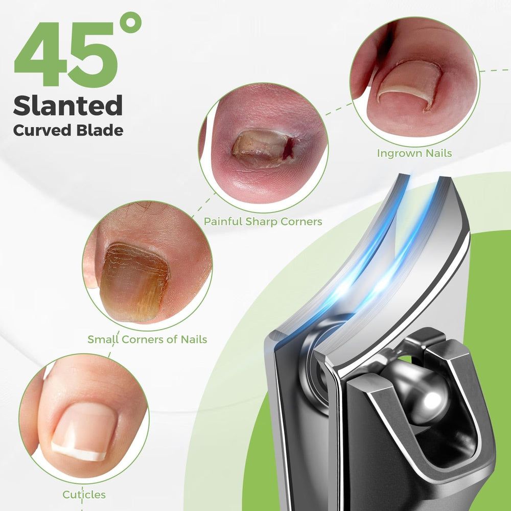 HANDWENG coupe-ongles ouverture large 12mm : ouverture généreuse pour ongles épais