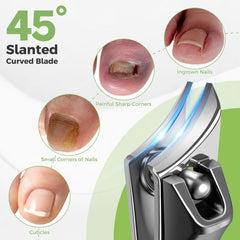 HANDWENG coupe-ongles ouverture large 12mm : ouverture généreuse pour ongles épais