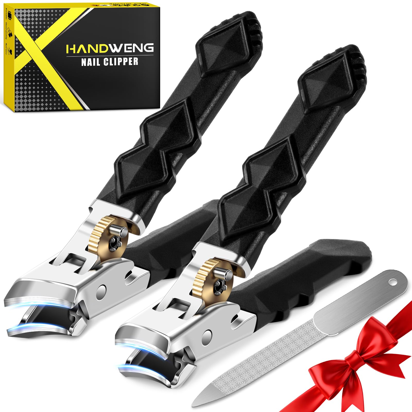 HANDWENG coupe-ongles talon grand ouvert 6 mm, précision sur ongles épais
