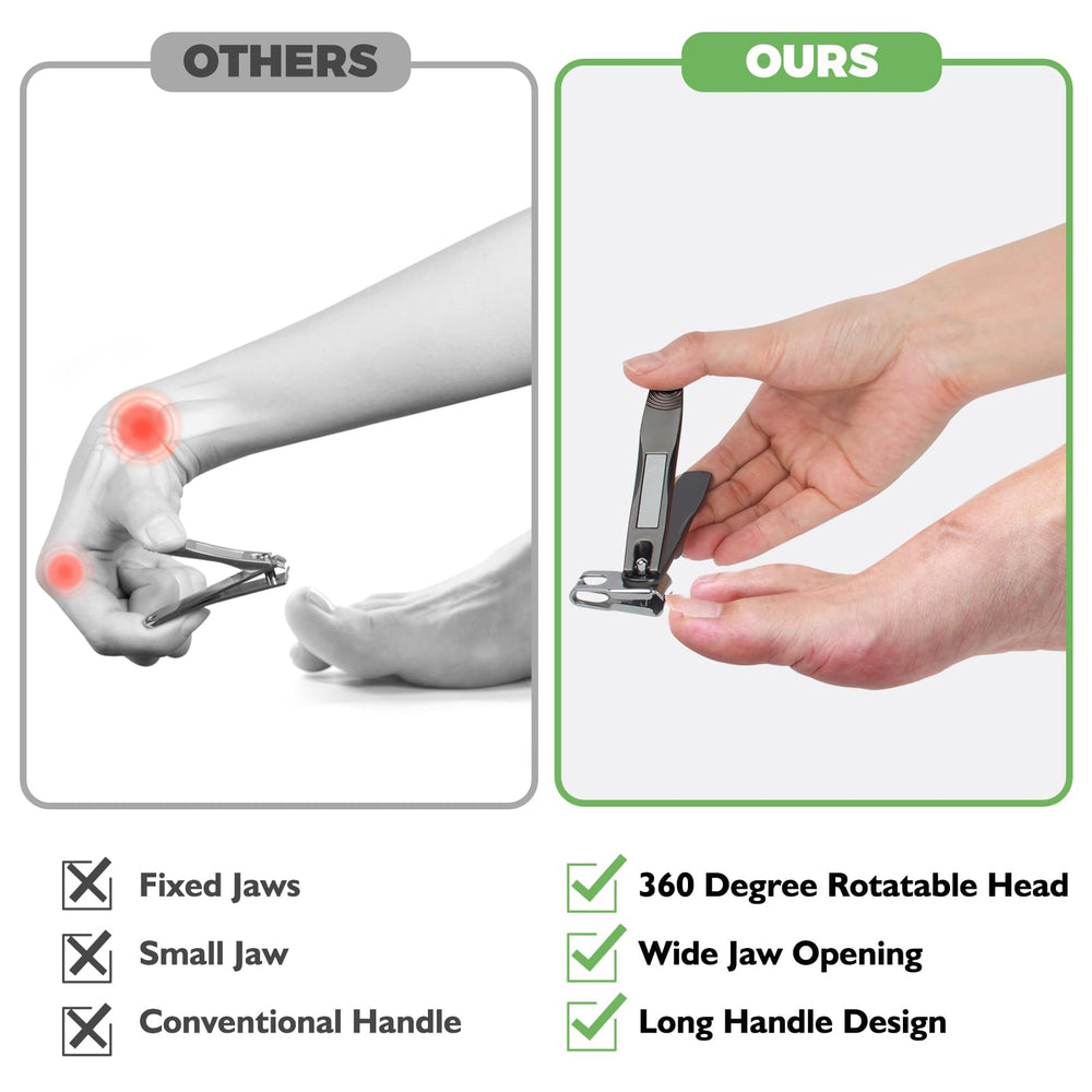 HANDWENG manche-longue-ergo: prise stable pour couper des ongles épais.