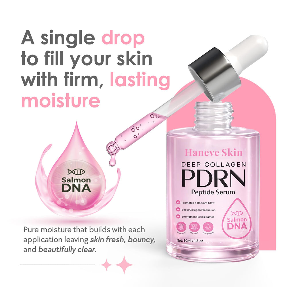 Haneve Skin Deep Collagen Serum — éclat naturel après application.