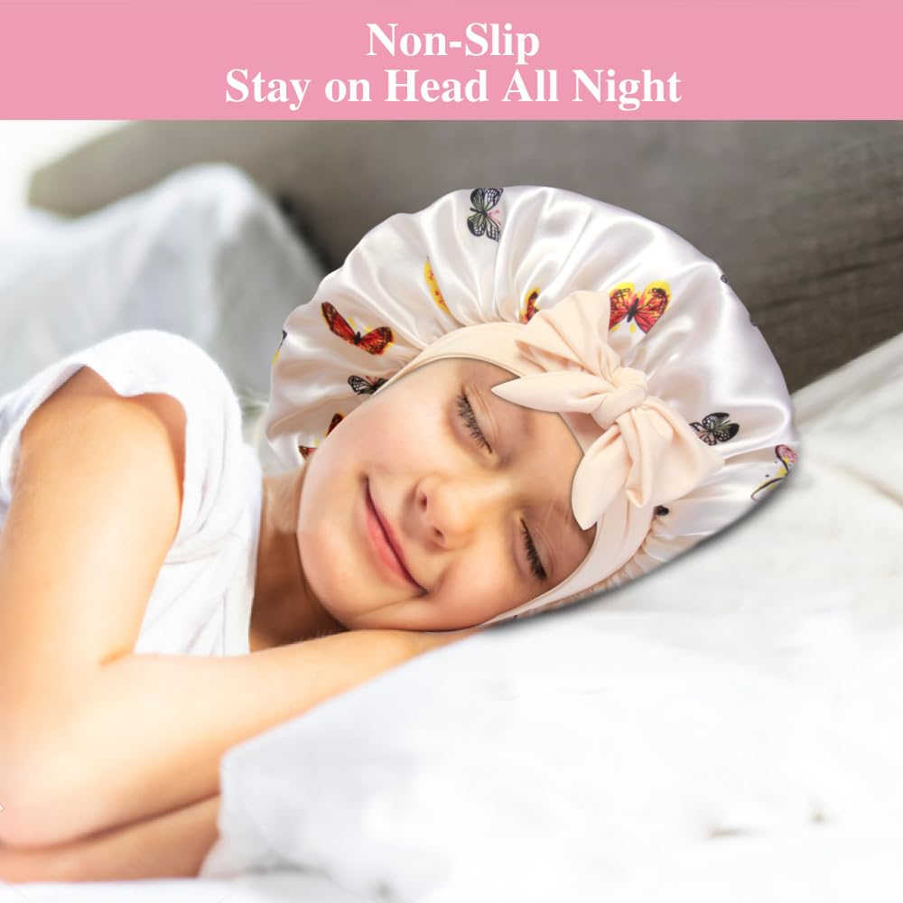 Heniho bonnet satin enfant, idéal pour cheveux bouclés avant le dodo.