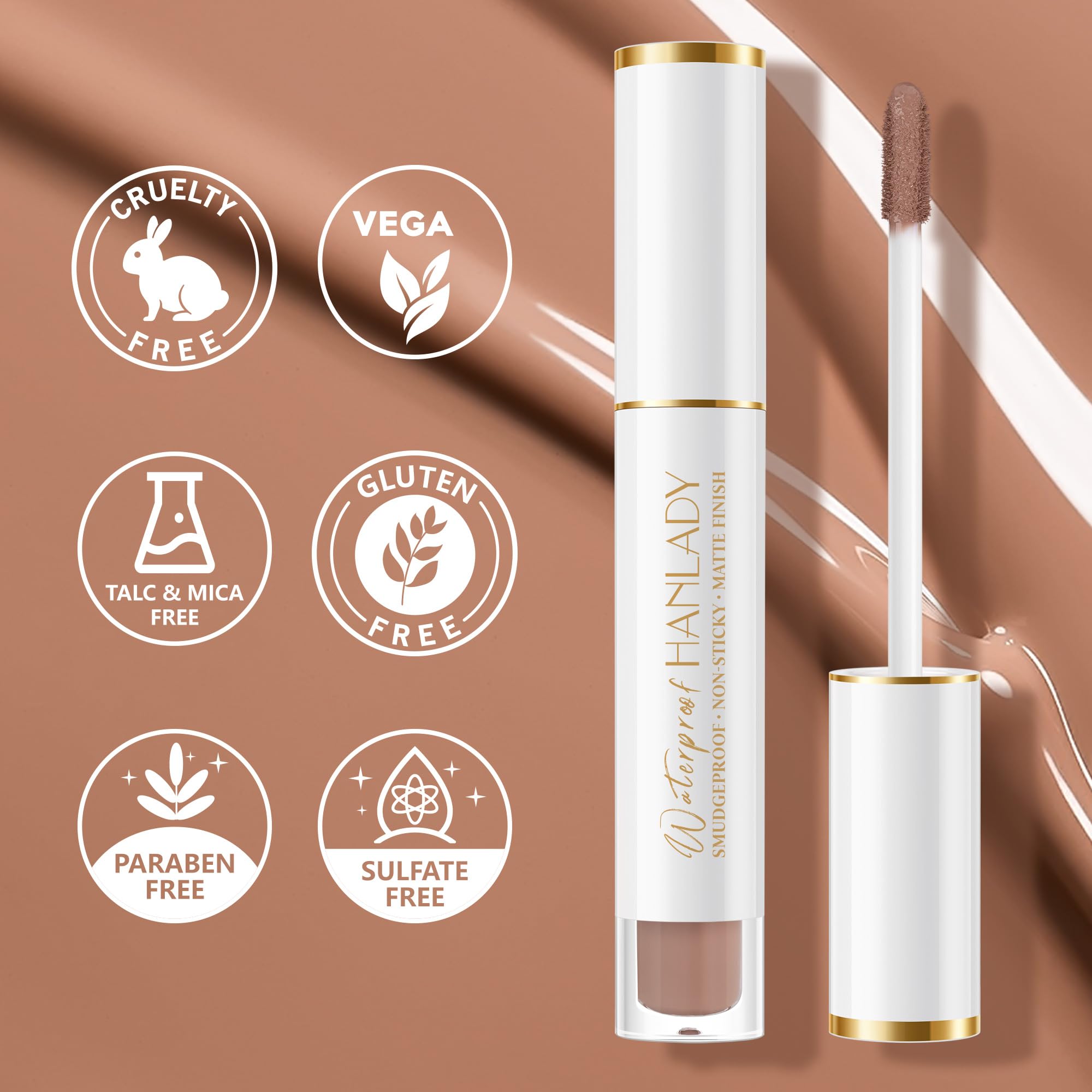 HANLADY rouge à lèvres couleur peau – pigmentation intense sans bavure.