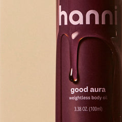 Hanni Good Aura: absorption rapide, texture légère idéale pour hydrater sans sensation grasse.