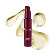 Hanni Good Aura: huile sèche en bouteille, absorption rapide pour une peau douce après la douche.