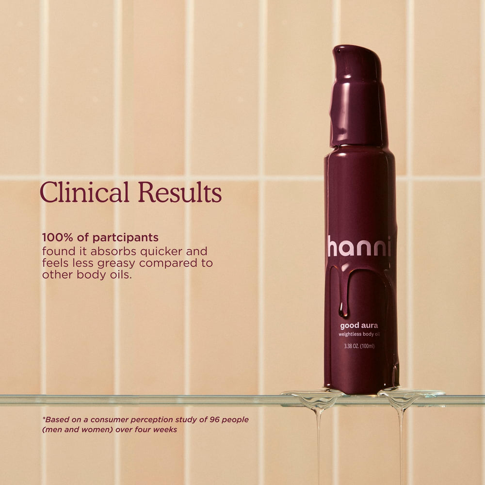 Hanni Good Aura: bouteille en aluminium recyclable pour une beauté durable.