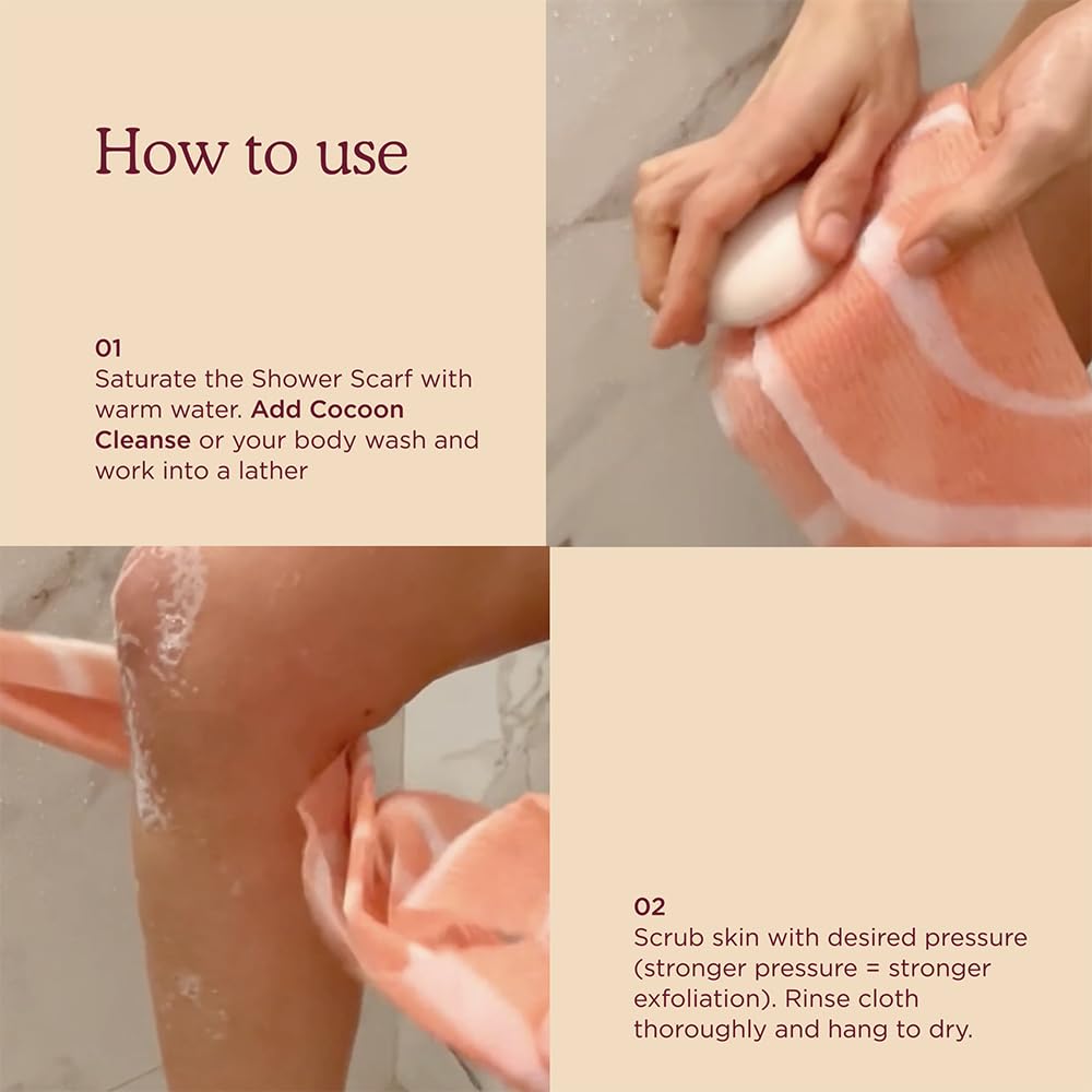 HANNI massage-douche-rituel : massage doux pendant la douche pour une sensation relaxante.