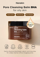 Hanskin baume fondant transforme en huile et lait pour nettoyer en douceur.