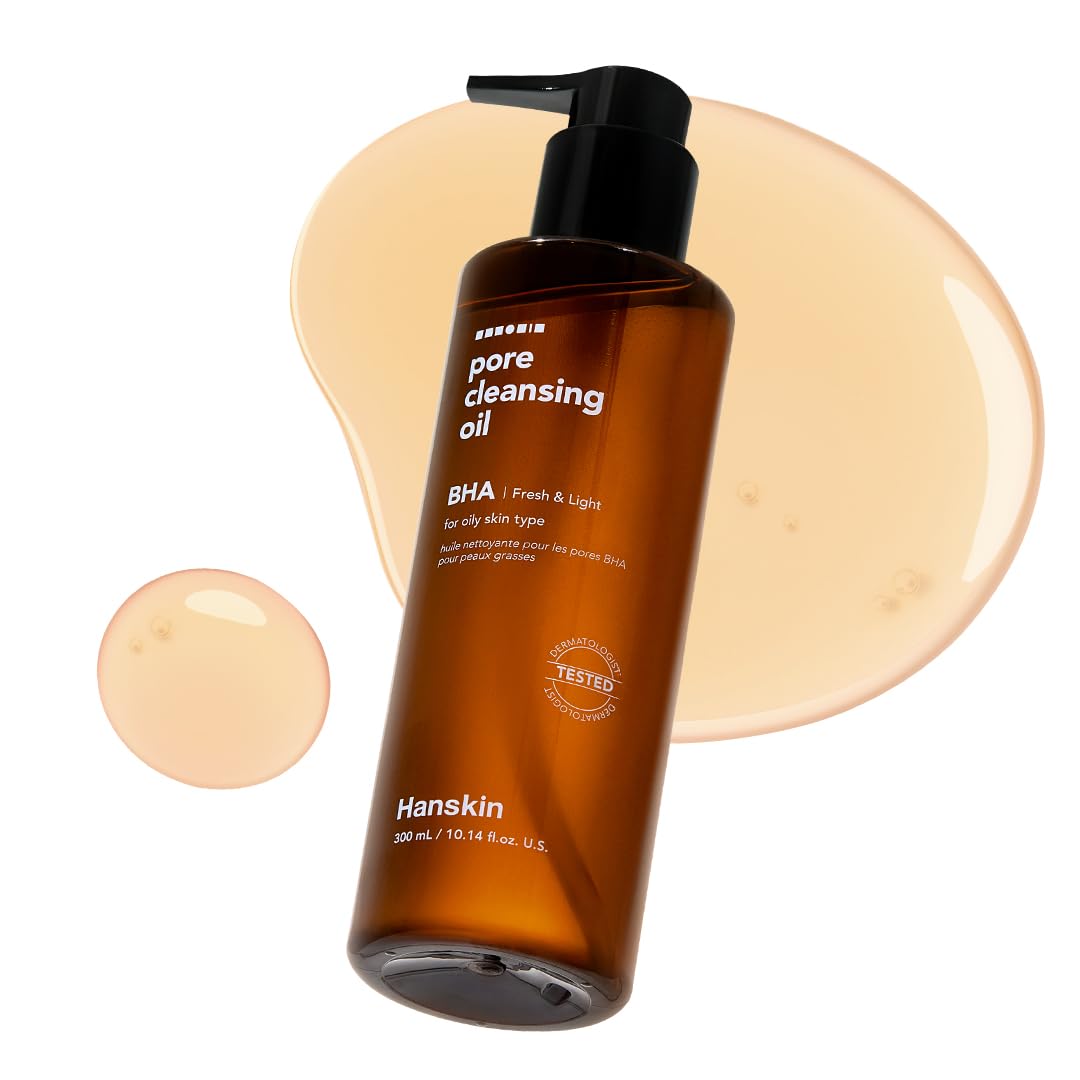 Hanskin huile-nettoyante BHA en bouteille démaquille et purifie les pores.