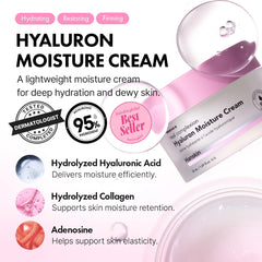 Texture légère de Hanskin; crème qui pénètre rapidement et laisse un éclat.