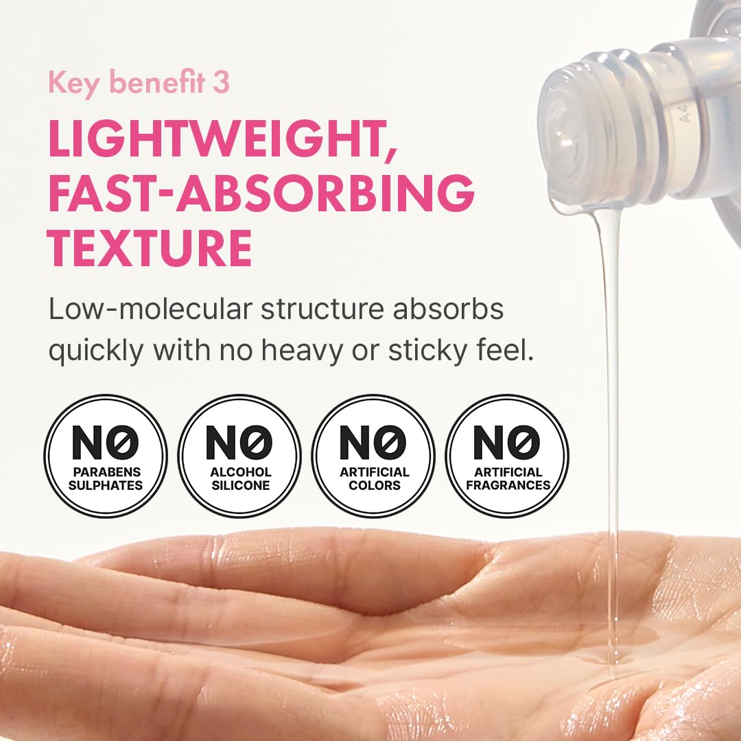 Ingrédients clé Hanskin Hyaluron Toner: acide hyaluronique et extraits hydratants.